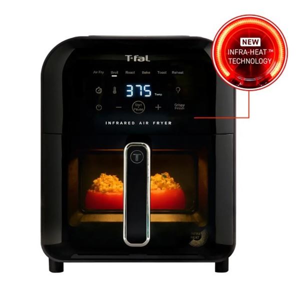 T-FAL INFRA-HEAT INFRARED 7-IN-1 6.3QT AIR FRYER - TESTED WORKING, RETAIL $169
