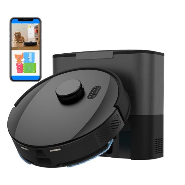 BOBSWEEP ULTRAVISION ROBOT VACUUM AND MOP FOR MULTI-SURFACE W/ SELF EMPTYING DOCK - TESTED WORKING, 
