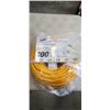 Image 1 : AS NEW 100FT HEAVY DUTY 3 OUTLET YELLOW EXTENSION CORD. 12AWG/3C