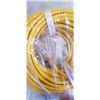 Image 2 : AS NEW 100FT HEAVY DUTY 3 OUTLET YELLOW EXTENSION CORD. 12AWG/3C
