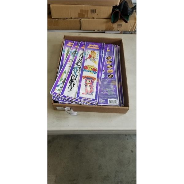 TRAY OF ARTISTIC CREATIONS TEMPORARY TATTOOS
