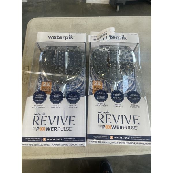 2 WATERPIK REVIVE SHOWER HEADS WITH POWER PULSE