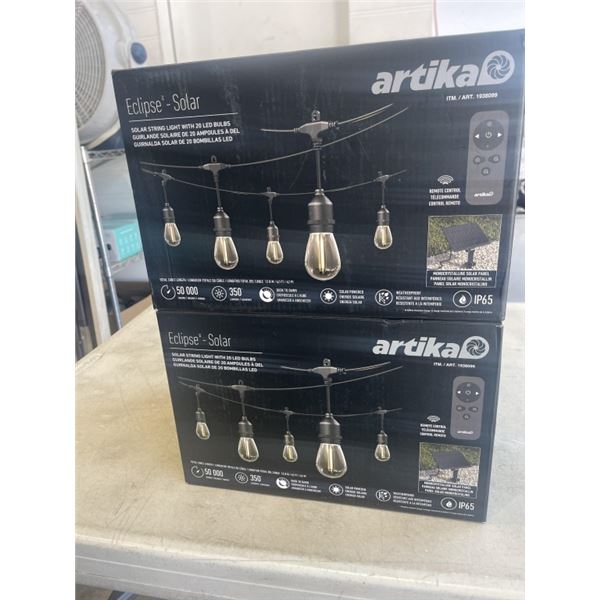 2 BOXES ARTIKA ECLIPSE SOLAR STRING LED LIGHTS