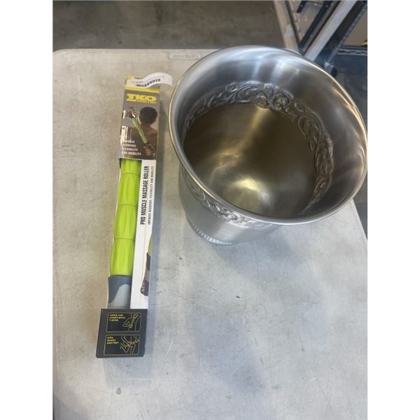 TKO PRO MUSCLE MASSAGE ROLLER AND METAL DECORATIVE URN