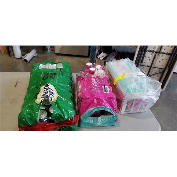 CASE OF ALANI ENERGY DRINKS, CASE OF ALANI PROTEIN DRINKS AND CASE OF CANADY DRY. SOME CANS MAY BE M