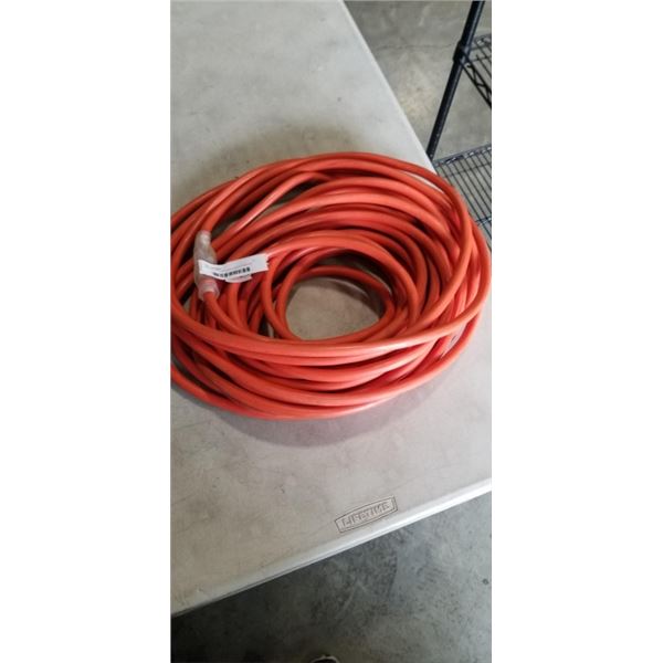 APPROX 50 FOOT HEAVY DUTY ORANGE EXTENSION CORD. 10AWG/3C