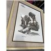 Image 2 : JOANNE THOMPSON BROTHER + SISTER FRAMED PRINT