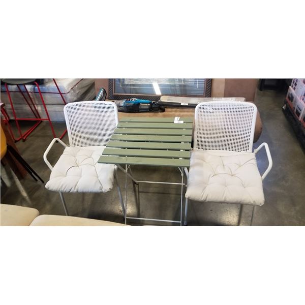 3 PIECE PATIO SET WITH FOLDABLE TABLE