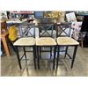 Image 1 : 4 X BACK STOOLS WITH DARK FINISH
