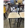 Image 2 : 4 X BACK STOOLS WITH DARK FINISH