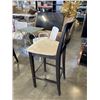 Image 4 : 4 X BACK STOOLS WITH DARK FINISH