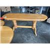 Image 2 : 3 PIECE OAK TABLE SET