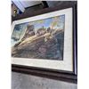 Image 2 : 43" X 33" COUGAR FRAMED PRINT SIGNED KALON GAUGHAN