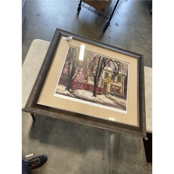 SNOWFALL BY LAWREN HARRIS FRAMED PRINT