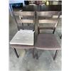 Image 5 : DINING TABLE WITH DARK FINISH AND 4 CHAIRS