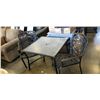 Image 1 : 3 PIECE PATIO SET - TABLE WITH GLASS-LOOK TOP AND 2 CHAIRS,
