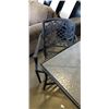 Image 2 : 3 PIECE PATIO SET - TABLE WITH GLASS-LOOK TOP AND 2 CHAIRS,