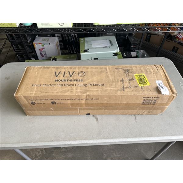 VIVO BLACK ELECTRIC FLIP DOWN CEILING TV MOUNT