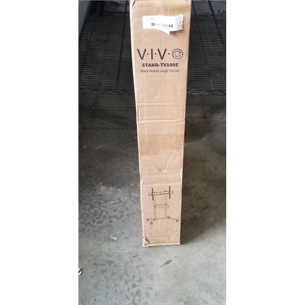VIVO BLACK LARGE MOBILE TV CART