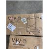 Image 2 : VIVO BLACK ADJUSTABLE PC CART WITH STORAGE AND VIVO SILVER PNEUMATIC ARM TV WALL MOUNT