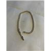 Image 2 : NEW 18K GOLD PLATED 2.5MM PRINCESS CUT SIMULATED DIAMOND (CZ) TENNIS BRACELET, 7-8" LONG