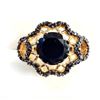 Image 2 : GOLD PLATED STERLING SILVER NATURAL BLACK ONYX (2.13CT) RING, SIZE 8.75, W/A $700.00.