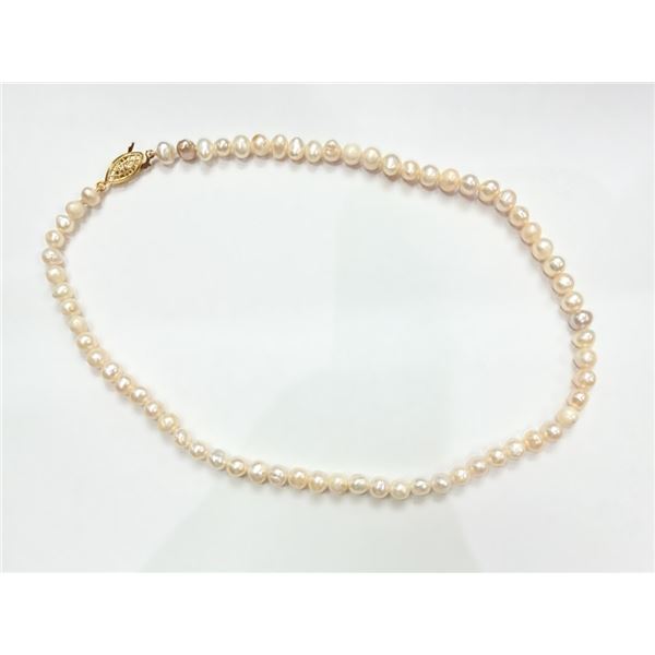 FRESHWATER PEARL NECKLACE, RETAIL $400.00.
