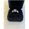 Image 2 : NEW S925 1.0CT SIMULATED DIAMOND (CZ) MANS RING, RESIZEABLE, MOUNTED IN 925 STERLING SILVER W/ WHITE