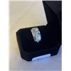 Image 3 : NEW S925 1.0CT SIMULATED DIAMOND (CZ) MANS RING, RESIZEABLE, MOUNTED IN 925 STERLING SILVER W/ WHITE