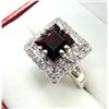 Image 2 : STERLING SILVER NATURAL GARNET RING, SIZE 7, RETAIL $400.00. GARNET IS THE BIRTHSTONE FOR JANUARY.