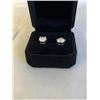 Image 3 : NEW S925 2.0CT EACH MOISSANITE STONE STUD EARRINGS, MOUNTED IN 925 STERLING SILVER W/ WHITE GOLD OVE