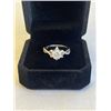 Image 2 : NEW S925 1.0CT SIMULATED DIAMOND (CZ) TWIST RING, SIZE 6 MOUNTED IN 925 STERLING SILVER W/ WHITE GOL