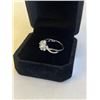 Image 3 : NEW S925 1.0CT SIMULATED DIAMOND (CZ) TWIST RING, SIZE 6 MOUNTED IN 925 STERLING SILVER W/ WHITE GOL
