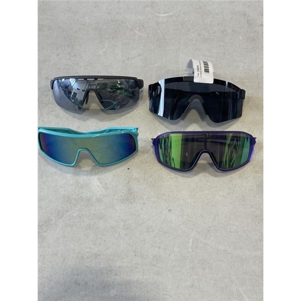 4 PAIRS WRAP AROUND SUNGLASSES