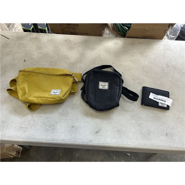 2 HERSCHEL WAISTBAGS AND HERSCHEL WALLET