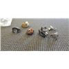 Image 1 : 6 LARGE HEAVY RINGS, CONTAINS SILVER