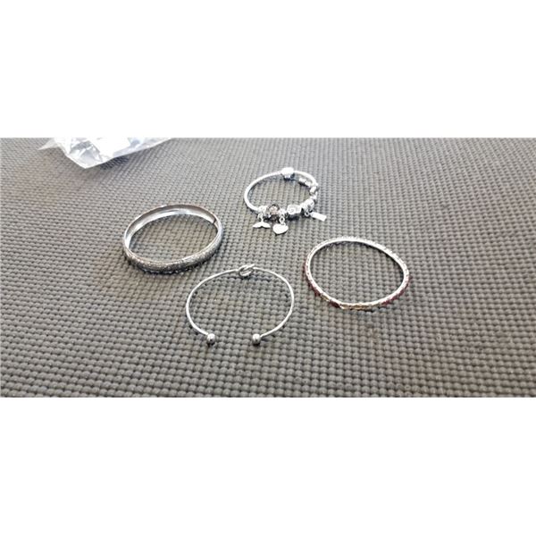 SILVER TONE BANGLES