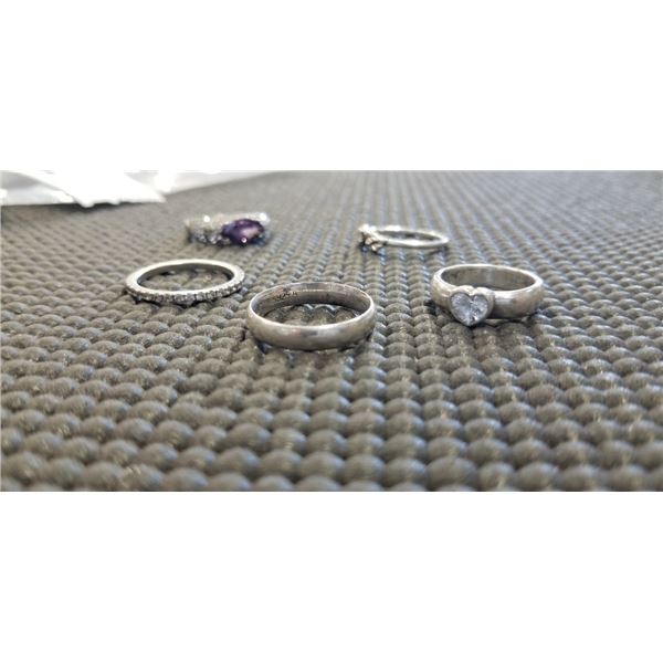 5 STERLING SILVER 925 RINGS
