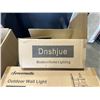 Image 3 : PENDANT LIGHT, OUTDOOR WALL LIGHT AND BOX OF MODEMS