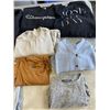 Image 2 : TRAY OF WOMENS SHIRTS AND CREW NECK SWEATERS - MOSTLY SIZE MEDIUM, INCLUDING VINTAGE CHAMPION SWEATE