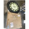 Image 1 : 30" WALL CLOCK AND VIVO GREY CLAMP ON PRIVACY PANEL