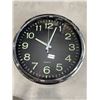 Image 1 : 4 NEW 12 INCH BLACK WALL CLOCKS.