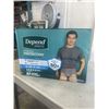 Image 1 : CASE OF DEPENDS MEN S-M DIAPERS. 92 DIAPERS