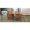 Image 1 : SOLID PINE FARMHOUSE DINING TABLE WITH 4 CHAIRS