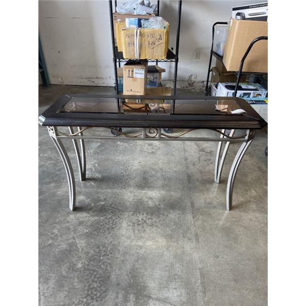 DECORATIVE CONSOLE TABLE WITH METAL FRAME