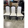 Image 1 : 3 BLACK UPHOLSTERED CHAIRS
