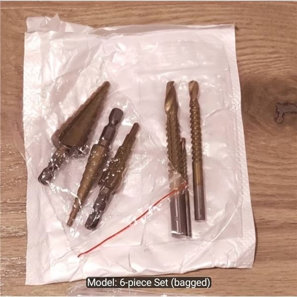 NEW 6PC STEP UP PROGRESSIVE DRILL BIT SET