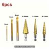 Image 2 : NEW 6PC STEP UP PROGRESSIVE DRILL BIT SET