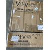Image 2 : VIVO BLACK 36" X 24" TABLE TOP AND VIVO BLACK ELECTRIC DUAL MOTOR DESK FRAME