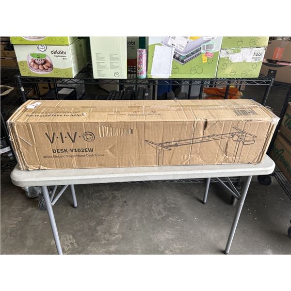 VIVO WHITE ELECTRIC SINGLE MOTOR DESK FRAME